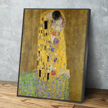 Load image into Gallery viewer, Klimt the Kiss Print | Gustav Klimt the Kiss Poster Canvas Wall Art Reproduction