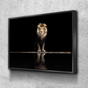 Lion Wall Art | Lion Canvas | Living Room Bedroom Wall Art | Majestic Lion Canvas Wall Art Set Landscape