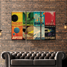 Load image into Gallery viewer, NASA Posters Space Travel Style Retro Vintage Canvas Wall Art Framed Print
