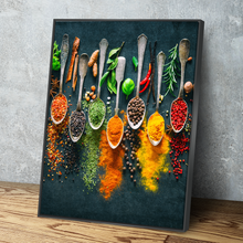 Load image into Gallery viewer, Kitchen Wall Art | Kitchen Canvas Wall Art | Kitchen Prints | Kitchen Artwork | Portrait Herbs Spices
