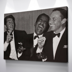 Sinatra Poster | Rat Pack Laughing Canvas Wall Art