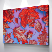 Load image into Gallery viewer, Living Room Wall Art | Living Room Wall Decor | Bedroom Wall Art | Bedroom Wall Decor | Red Leaves Abstract Canvas Wall Art