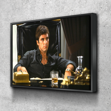 Load image into Gallery viewer, Scarface Poster | Scarface Movie Poster | Tony Montana Poster Framed Canvas Art Wall
