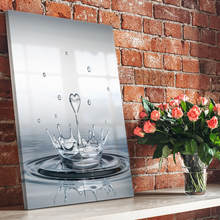 Load image into Gallery viewer, Acrylic Glass Wall Art | Heart Drop Splash Bathroom Wall Art | Bathroom Wall Decor | Bathroom Arylic Art Prints | Arylic Wall Art