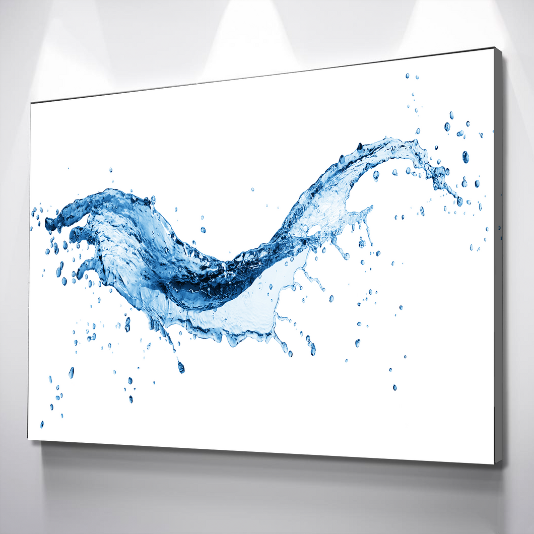 Water Splash Wave Landscape Bathroom Wall Art | Bathroom Wall Decor | Bathroom Canvas Art Prints | Canvas Wall Art