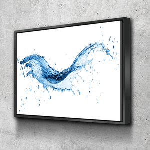 Water Splash Wave Landscape Bathroom Wall Art | Bathroom Wall Decor | Bathroom Canvas Art Prints | Canvas Wall Art
