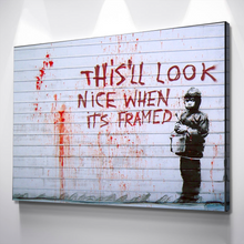Load image into Gallery viewer, Banksy Prints | Banksy Canvas Art | Banksy Prints for Sale | Graffiti Canvas Art | Will Look Good Once Framed Reproduction